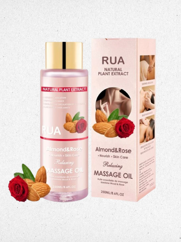 huile de massage amande et rose